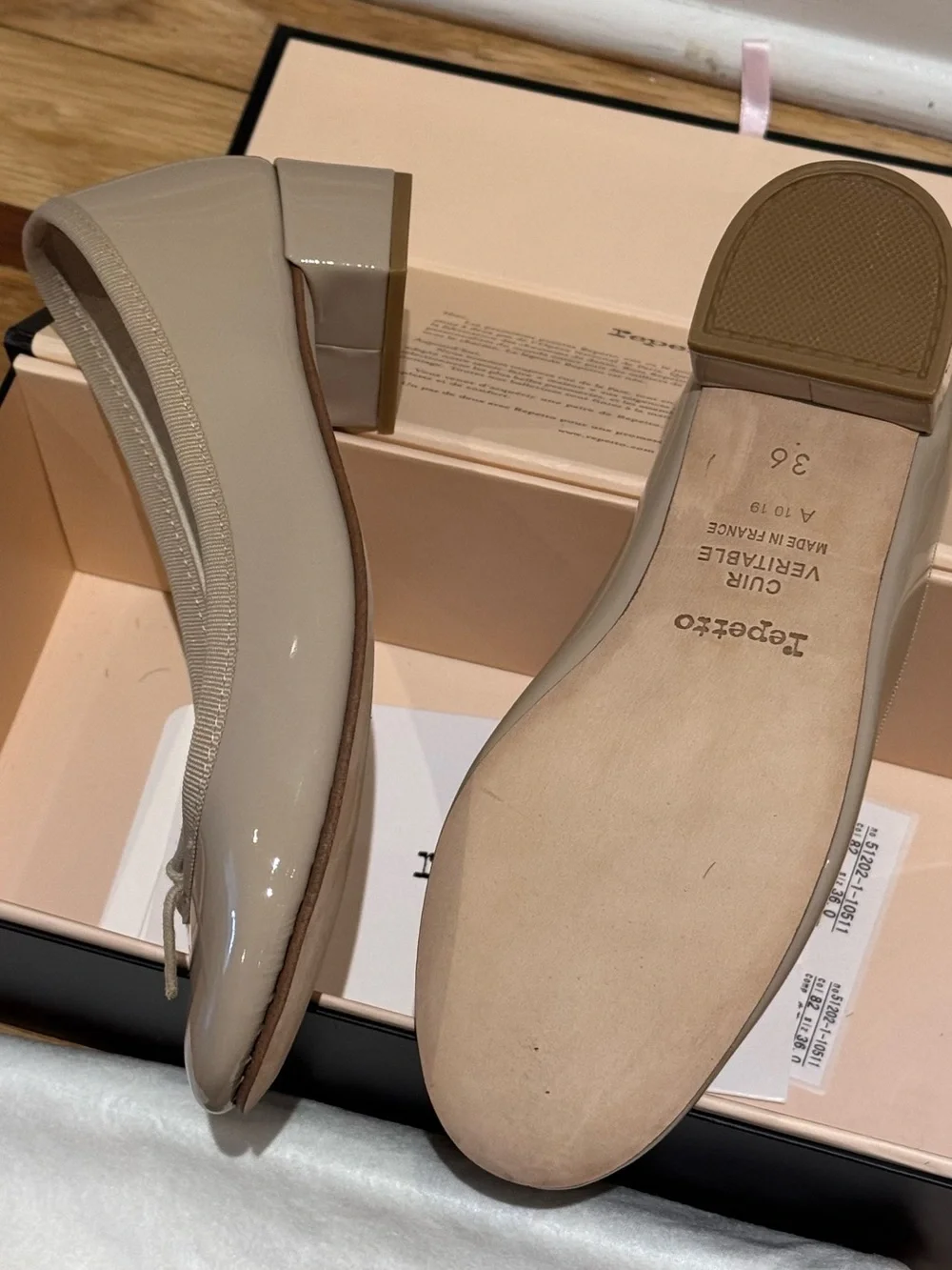 Repetto Women’s Nude Patent Leather Ballet Flats